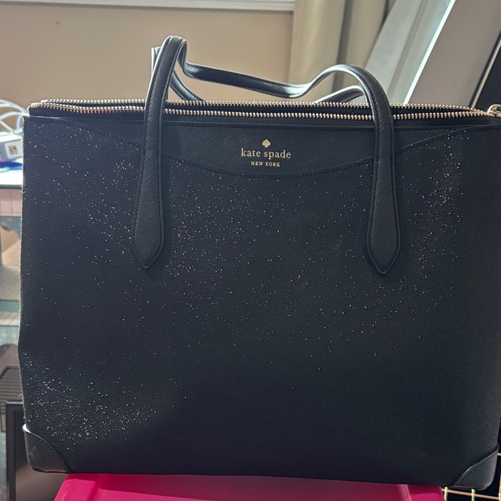 Kate Spade Glitter Black Tote